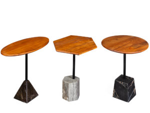 Cast in stone side tables